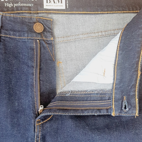 BAM Clothing 73 Zero Bamboo Denim Straight Leg Jeans Dark Blue Size 36 L32 NWT - Picture 5 of 15